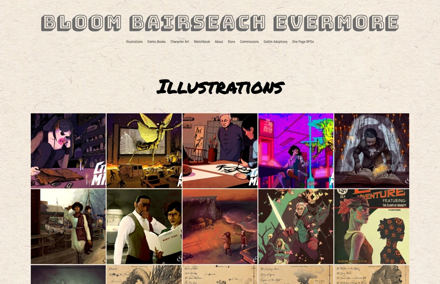 Bloom's Illustration portfolio preview