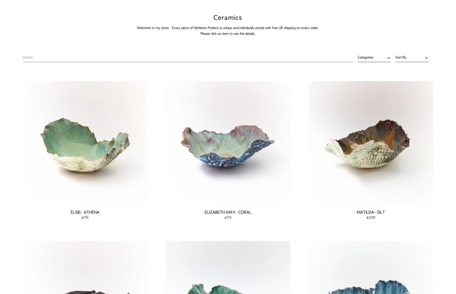 Nettleton Pottery portfolio preview