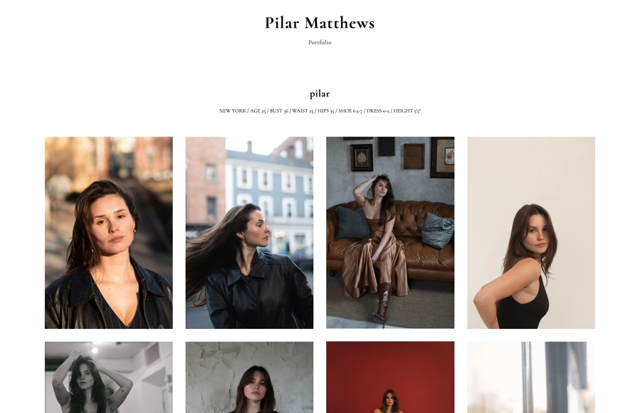 Pilar Matthews portfolio preview