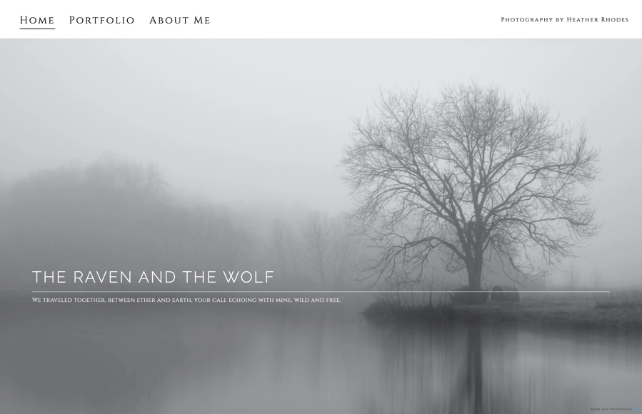 The Raven and The Wolf portfolio preview