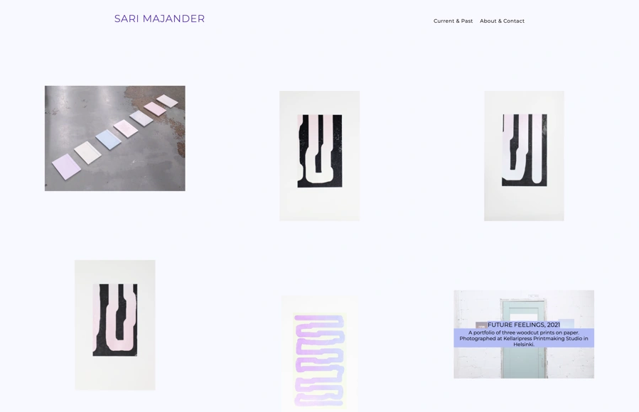Sari Majander - Artist Website portfolio preview