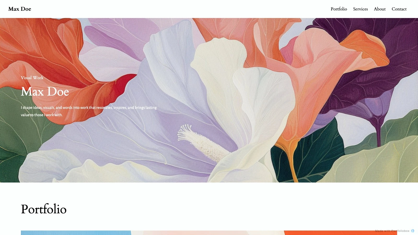 Arvid template preview