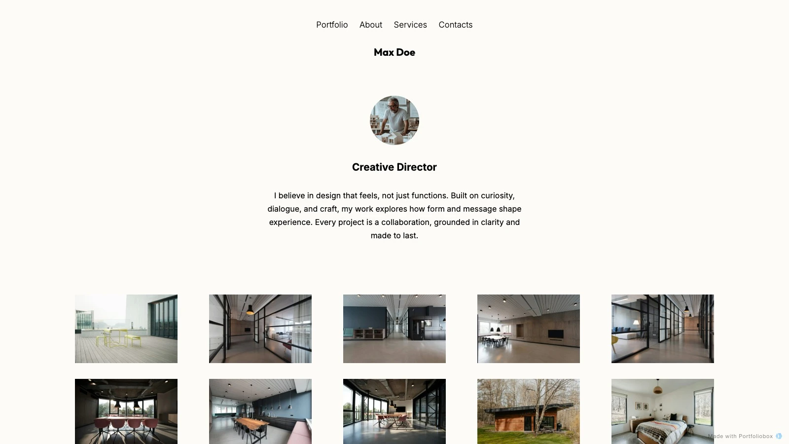 Fritjof desktop view