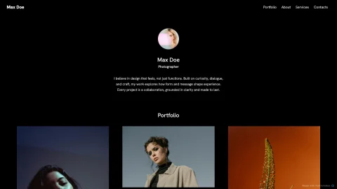 Vide Photography template