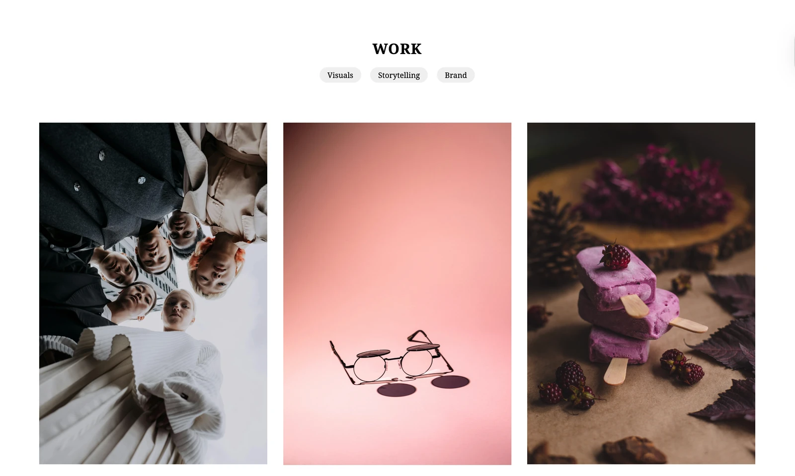 Choosing a Portfoliobox template