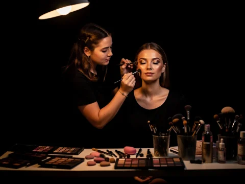 Beauty school students