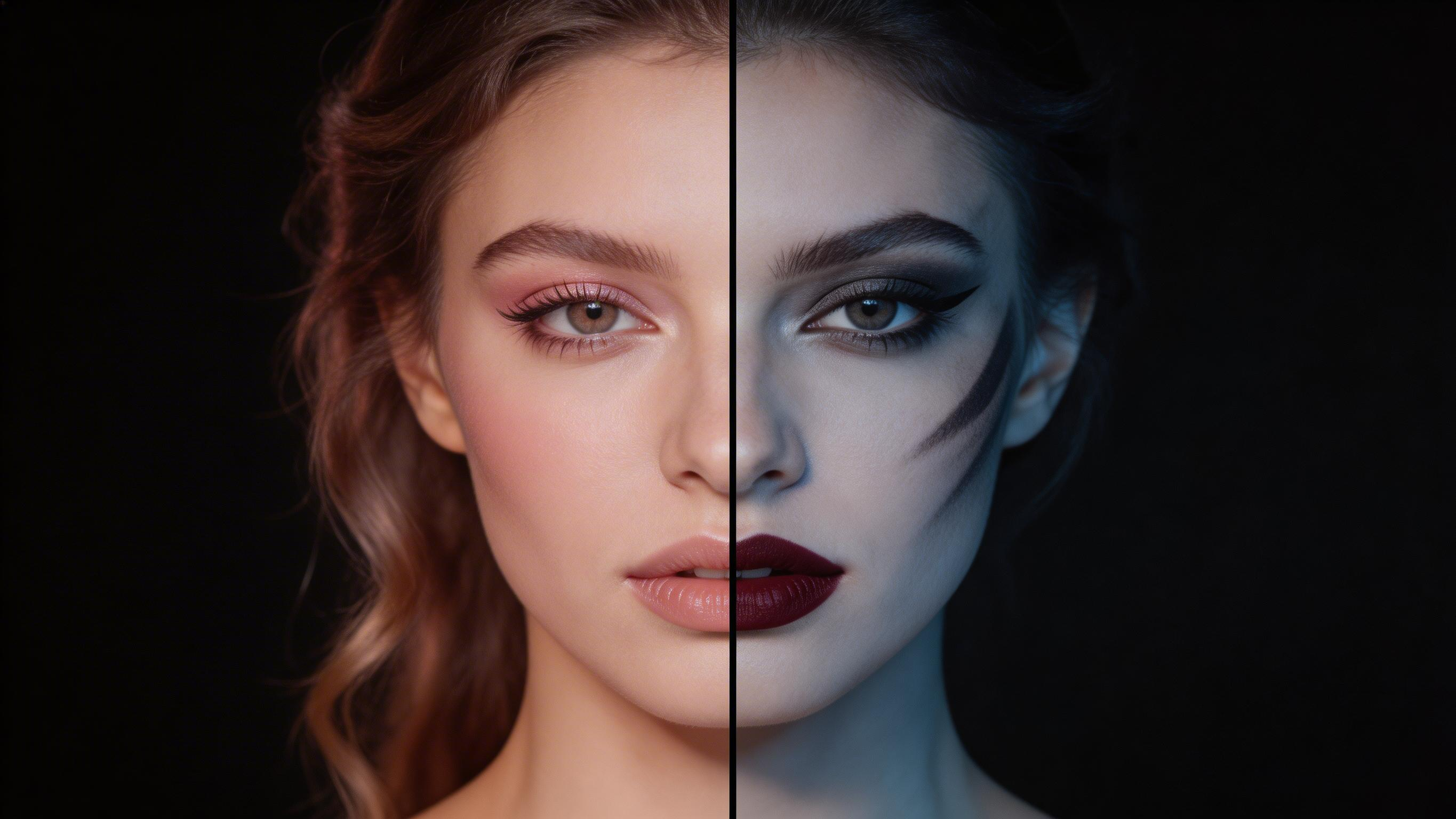 Mix and match makeup portfolio templates